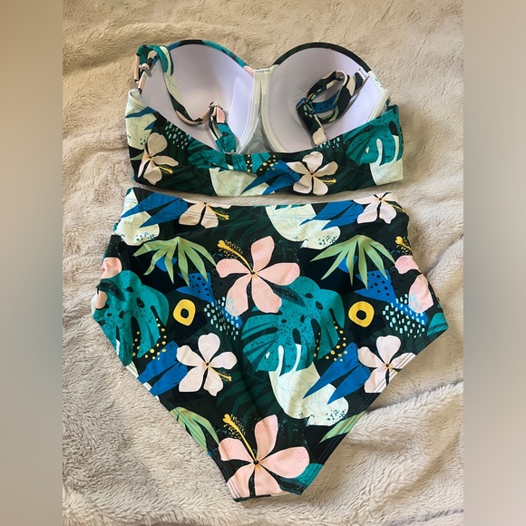 NWT Angrella Vintage Style Floral Bikini Set-XL - Picture 5 of 10